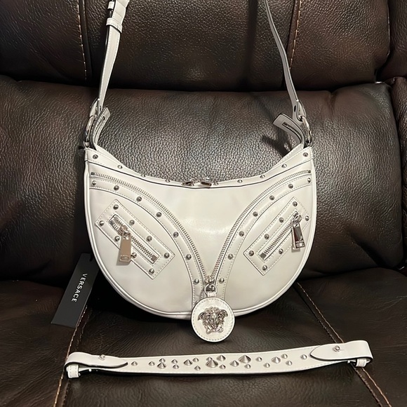 Versace repeat Medusa leather logo hobo crossbody bag  NEW - Picture 13 of 13